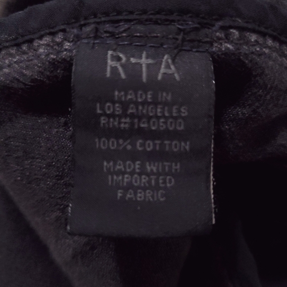 RtA Nicolas Denim Utility Field Black Jean Jacket Grunge Streetwear - Picture 14 of 16